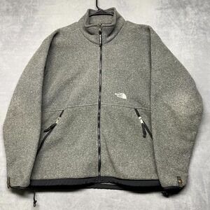 Vintage The North Face Jacket Mens L Gray Fleece Lined Mock Neck Full Zip